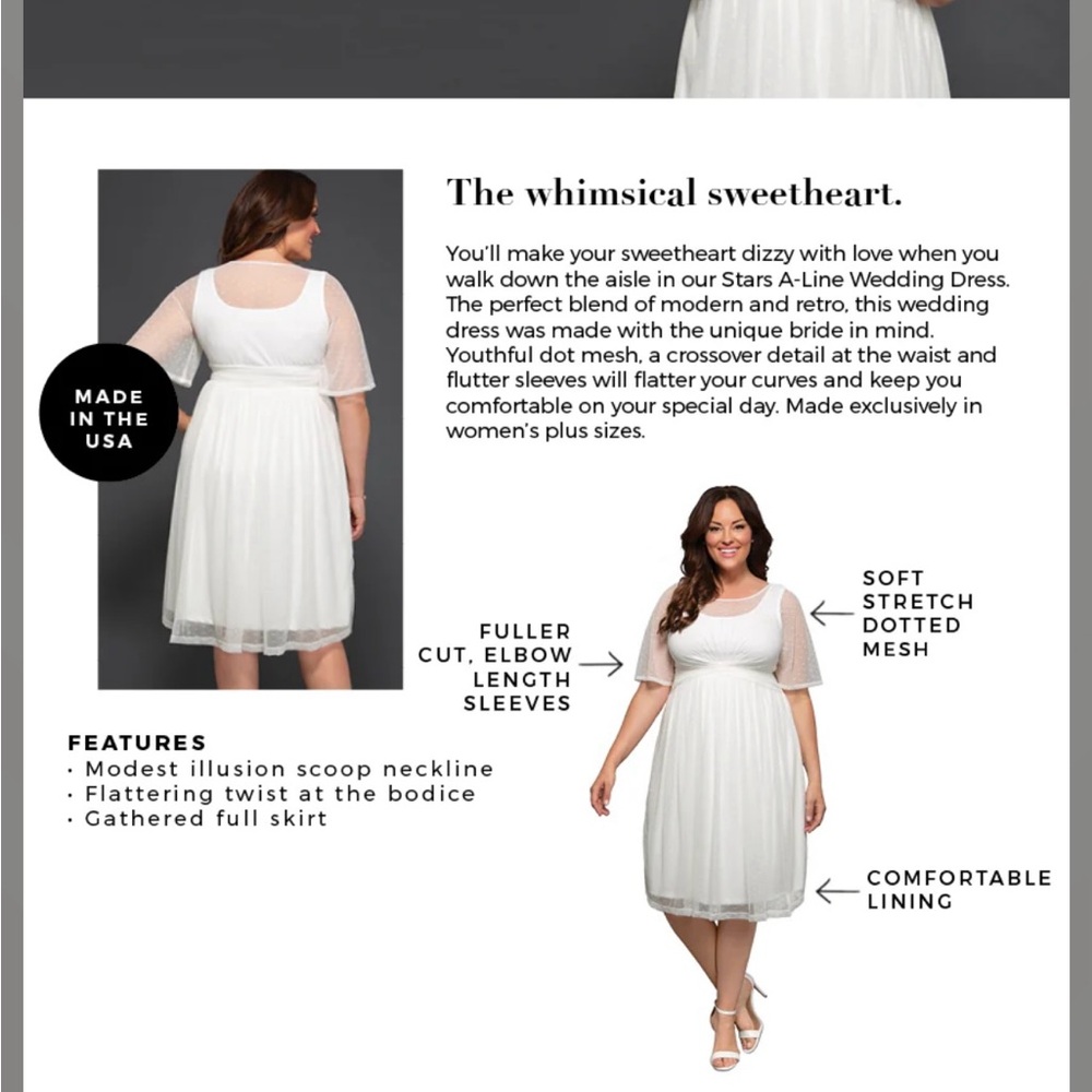 NWT Kiyonna Bridal Dress - Picture 7 of 7